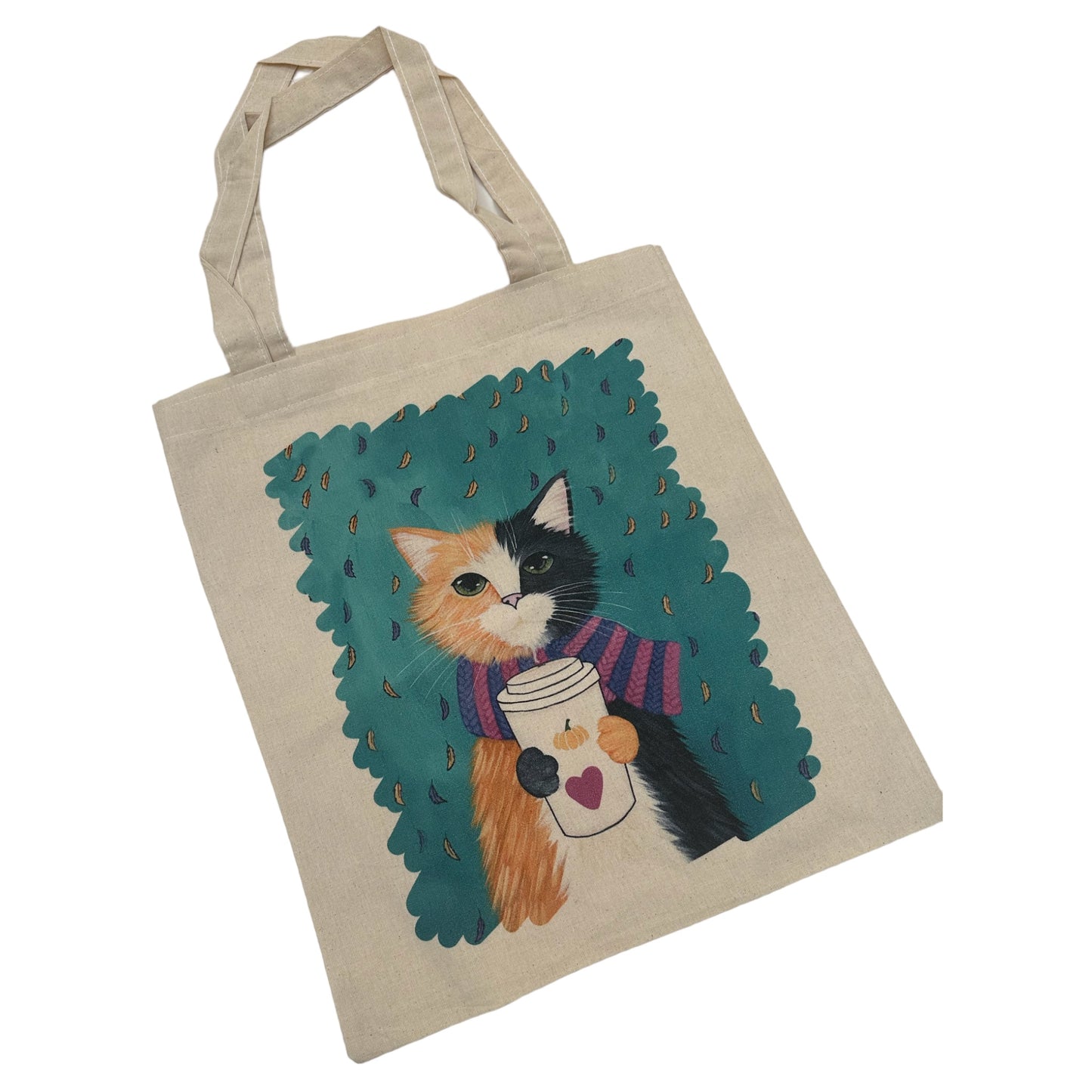 Organic Cotton Tote Bag Cat