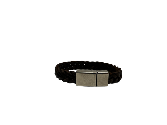 Braided Leather Bracelet Brown
