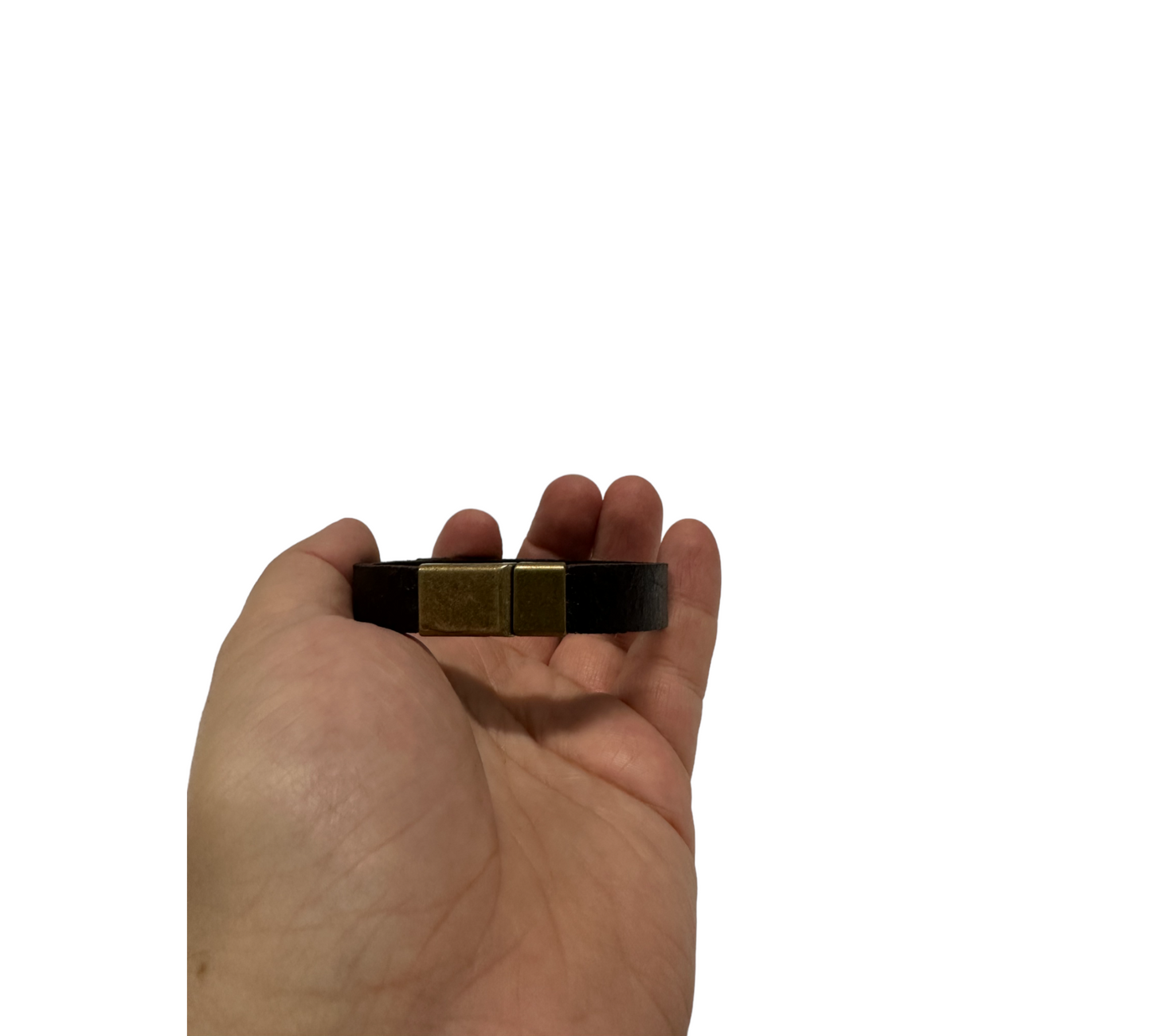 Leather Bracelet Plain Black