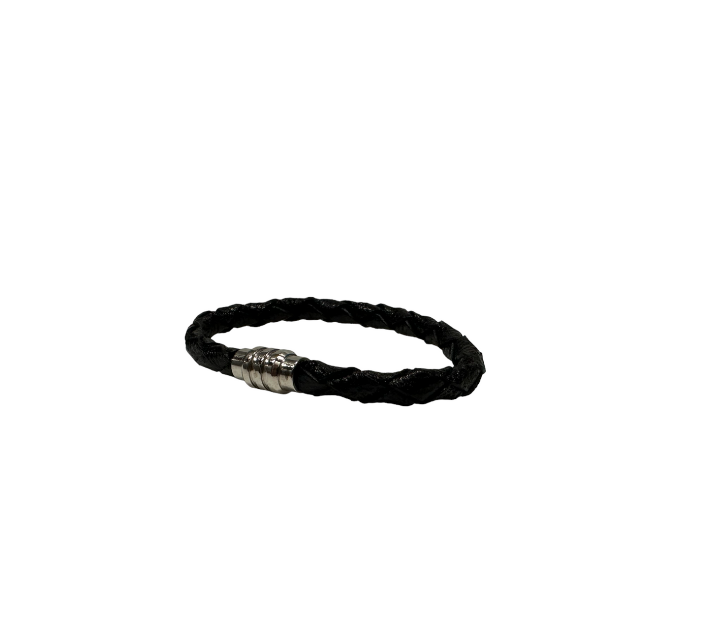 Braided Leather Bracelet Black