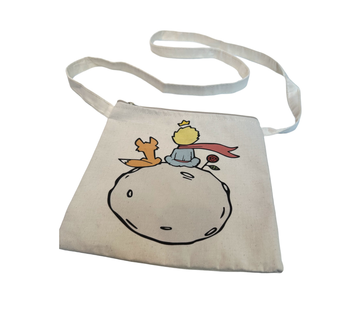 Little Prince Printed Canvas Crossbody Bag