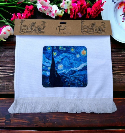 Starry Night Kitchen and Bath Hand Towel