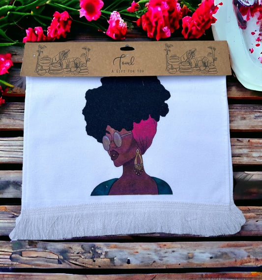 Cool Afro Kitchen and Bath Hand Towel