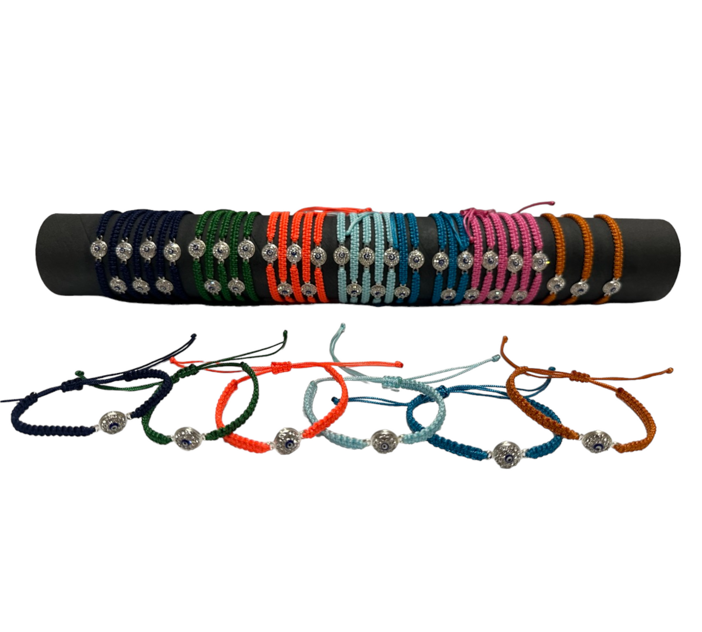 Adjustable Evil Eye Threaded Bracelets Mix Color