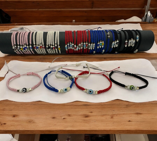 Adjustable Evil Eye Threaded Bracelets Mix Color