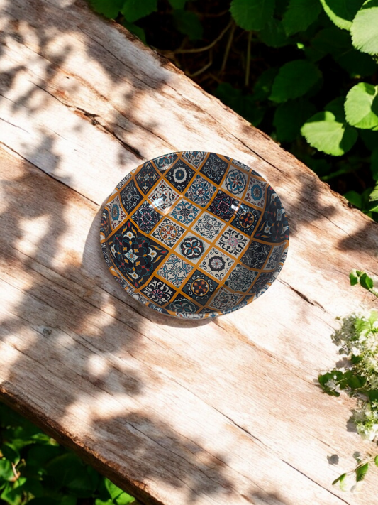 Metal Bowl Traditional Pattern Large