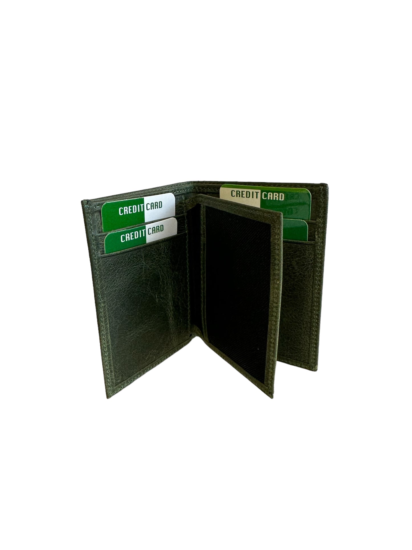 Leather Bifold Wallet Green