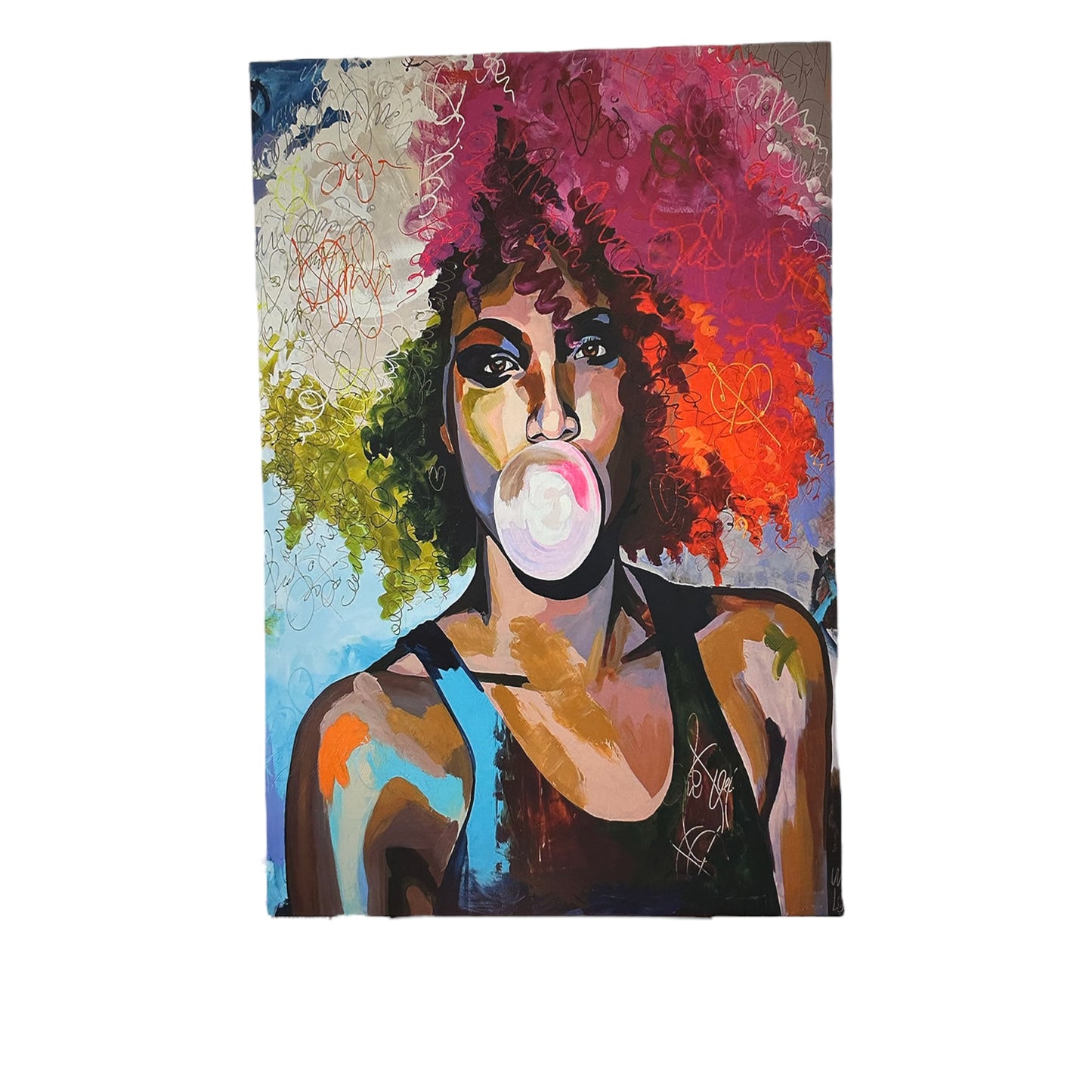 Canvas Print Wall Art Abstract African American Lady