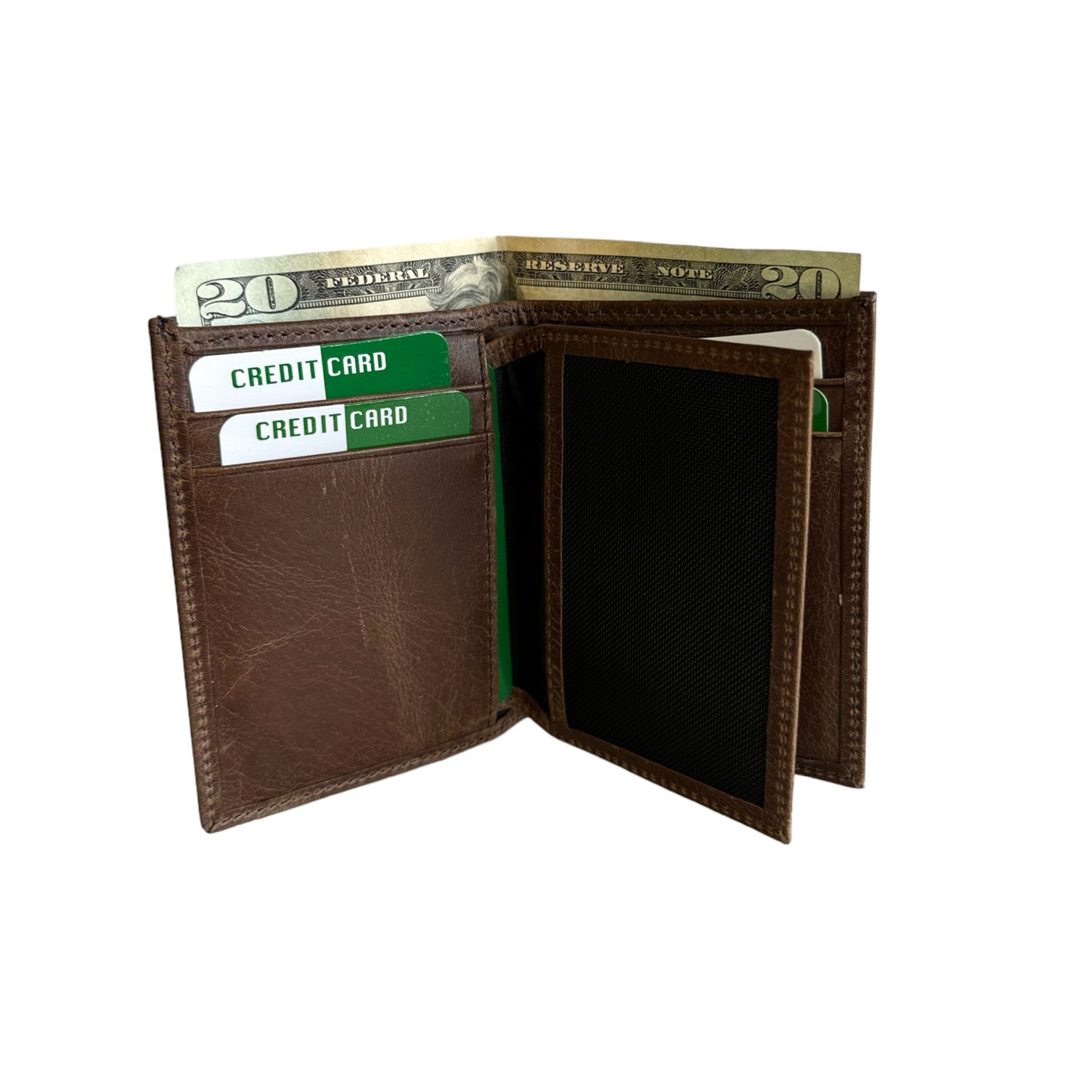 Leather Bifold Wallet Brown