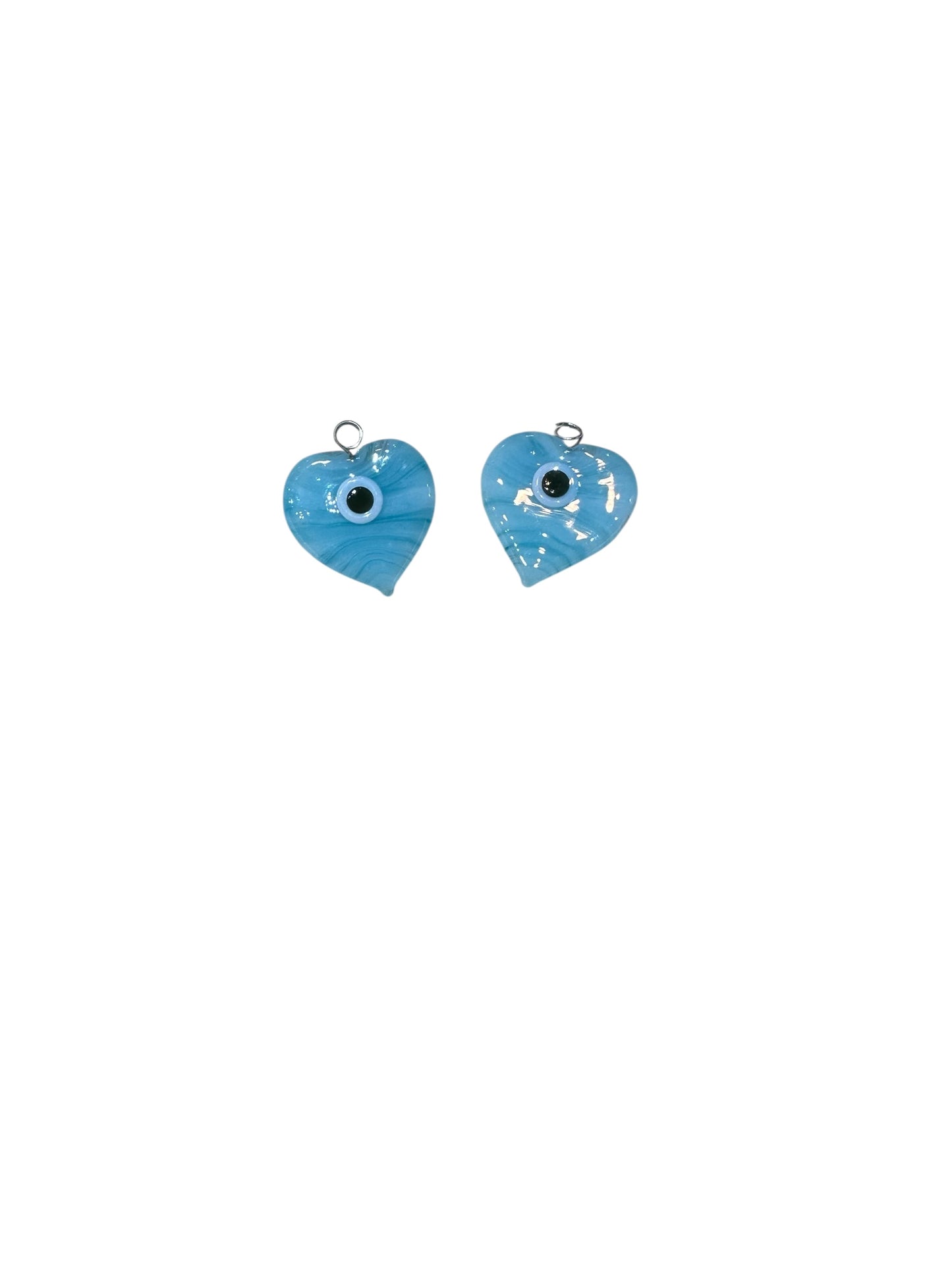 Handcrafted Glass Charm Evil Eye Pendants Turqoise 10 Pieces