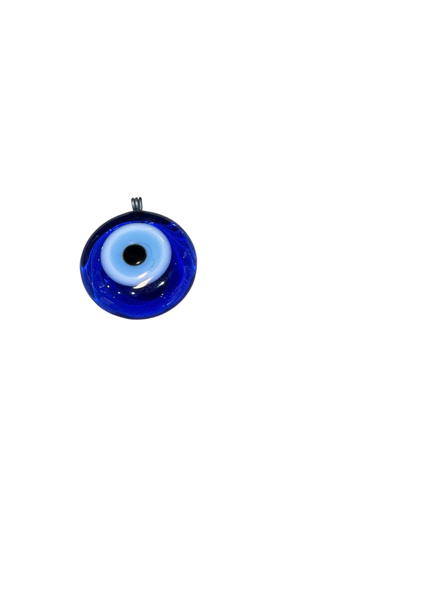 Handcrafted Glass Good Luck Charm Blue Pendants 10 Pieces