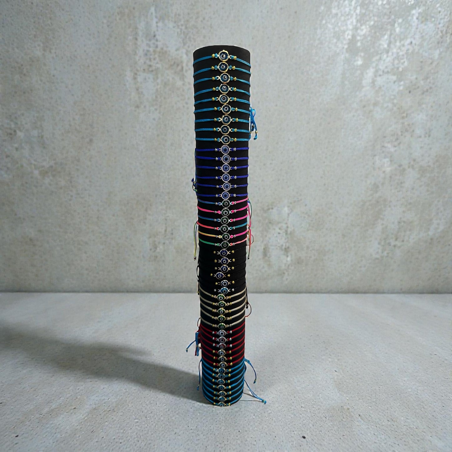 50 Pieces Adjustable Evil Eye Threaded Bracelets Mix Color
