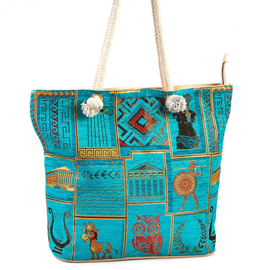 Greece Vintage Shoulder Bag Blue