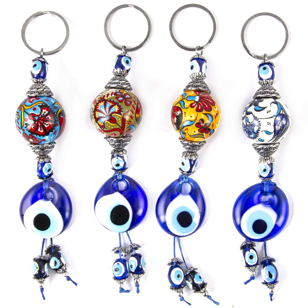 Evil Eye Good Luck Charm Keychains Mix Color
