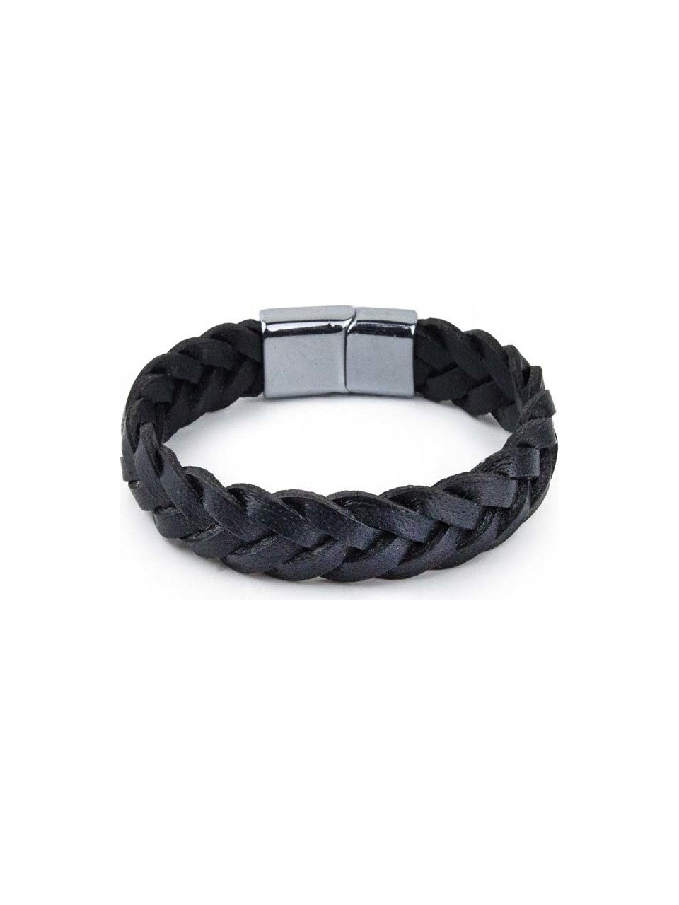 Braided Leather Bracelet Black