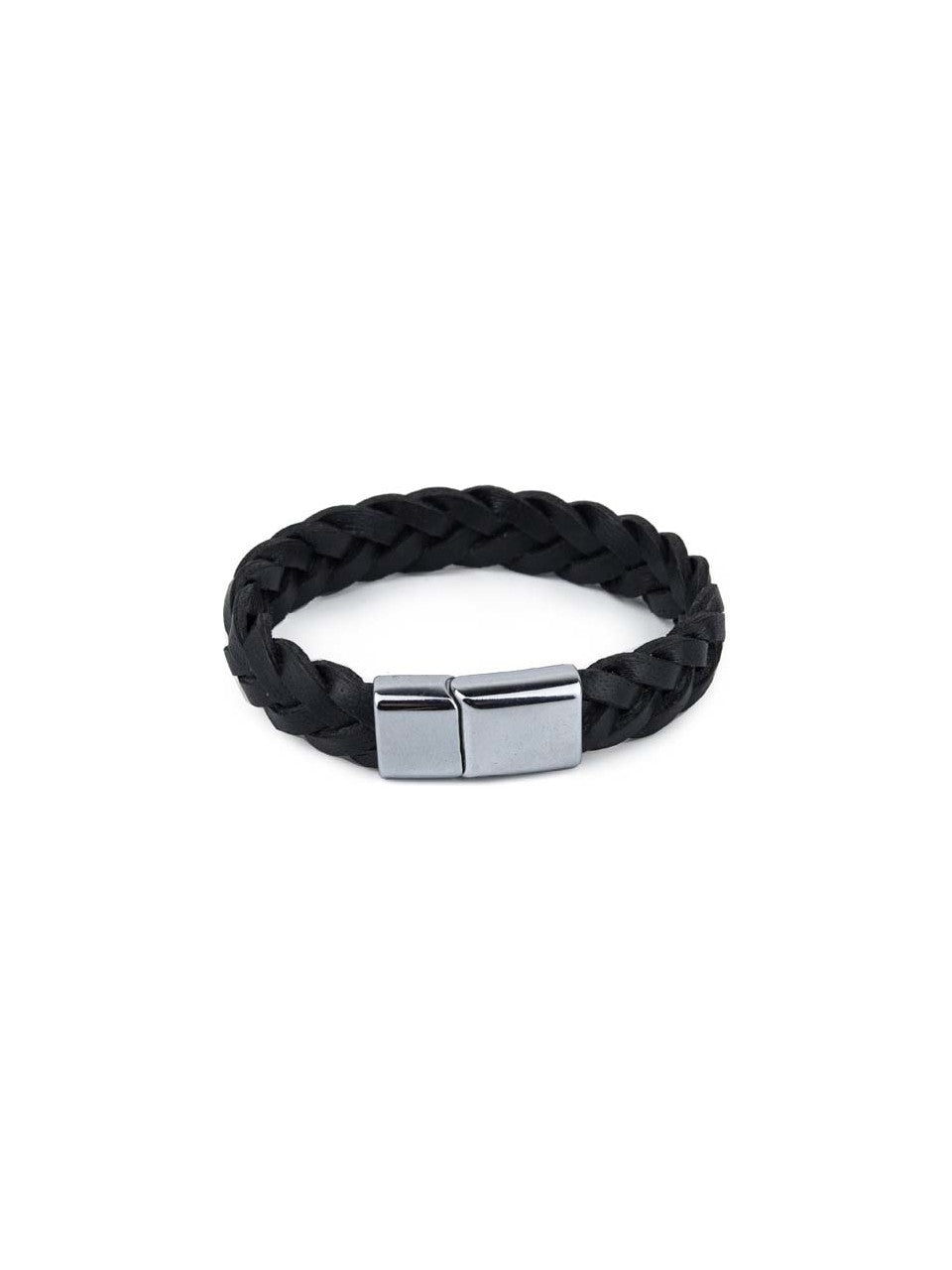 Braided Leather Bracelet Black