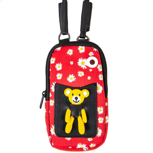 Little Bear Cotton Crossbody Phonecase Bag Red