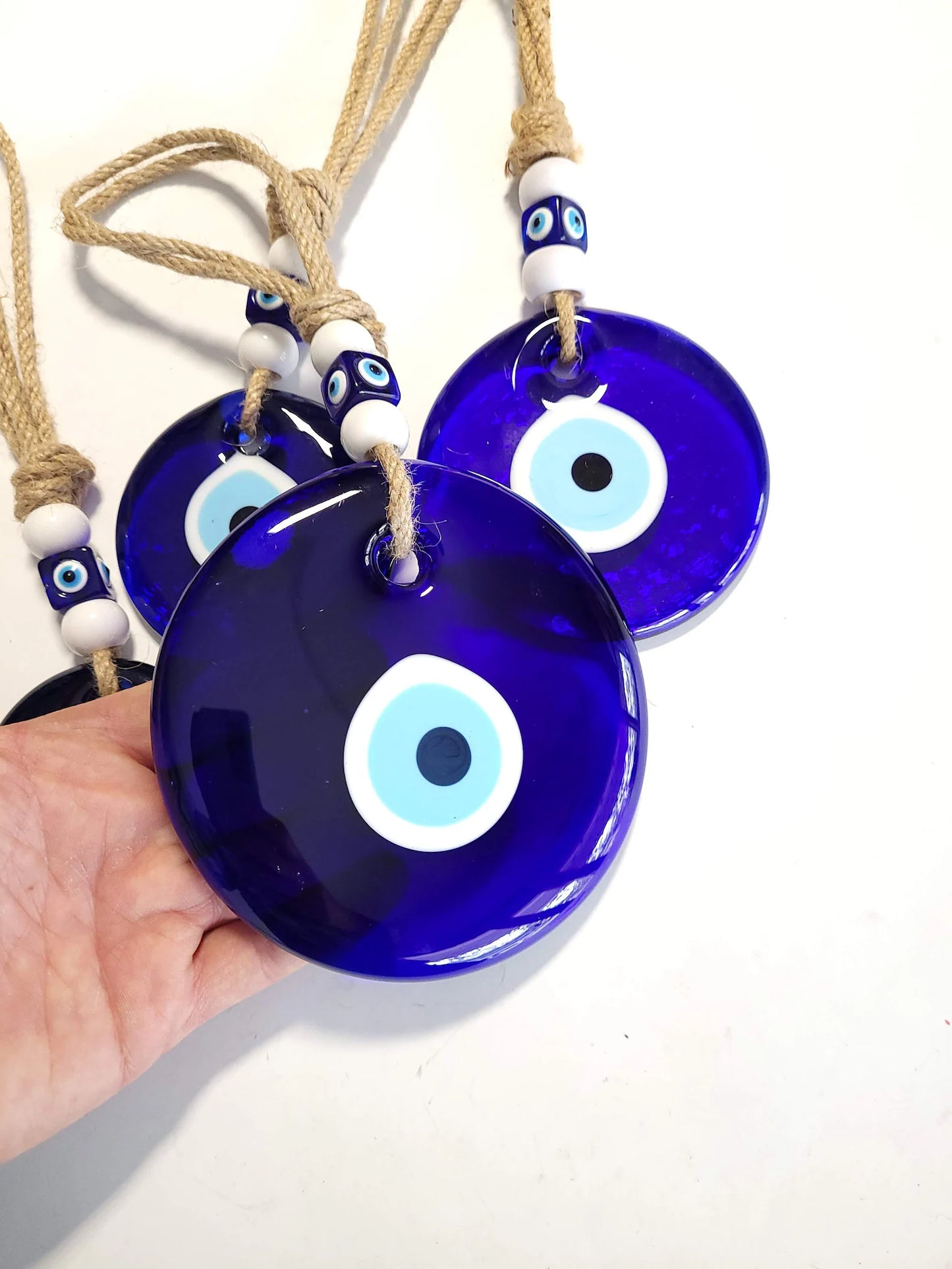 Evil Eye Glass Wall Hanging Decoration 5.5" inches