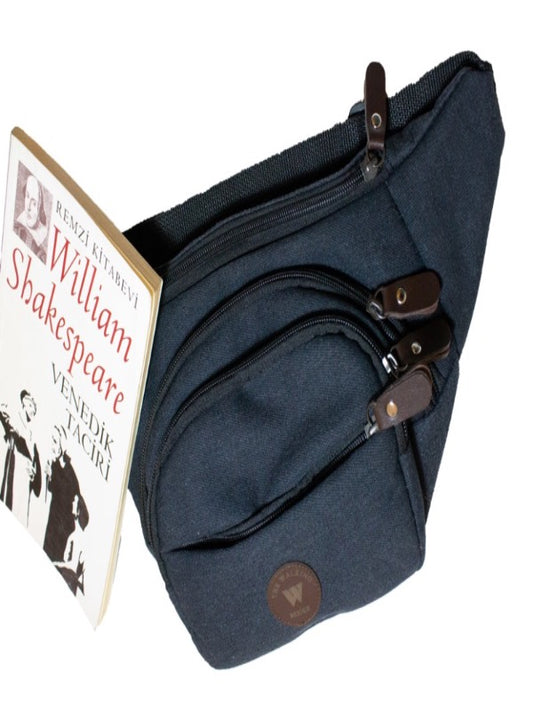 Canvas Unisex Fanny Pack Waist Adjustable Bag Black
