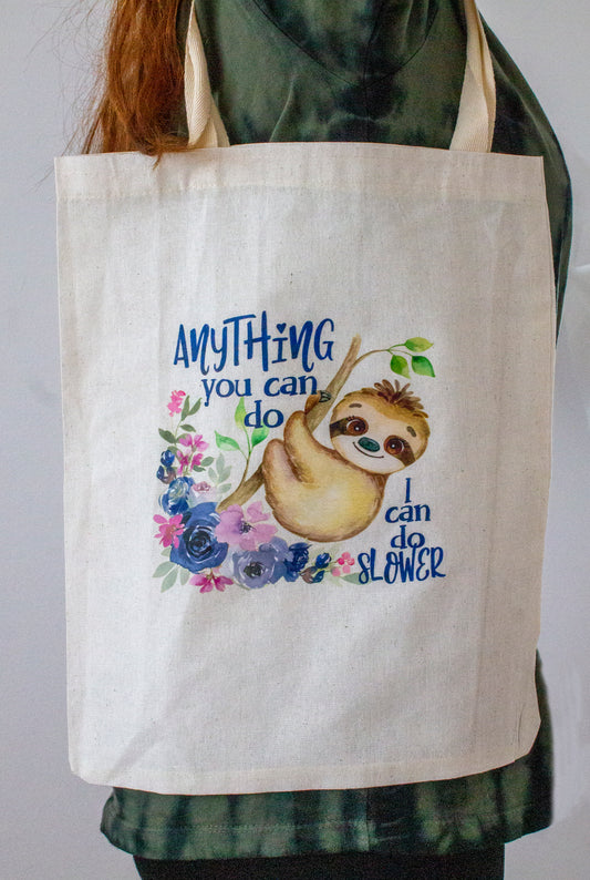 Organic Cotton Tote Bag Sloth