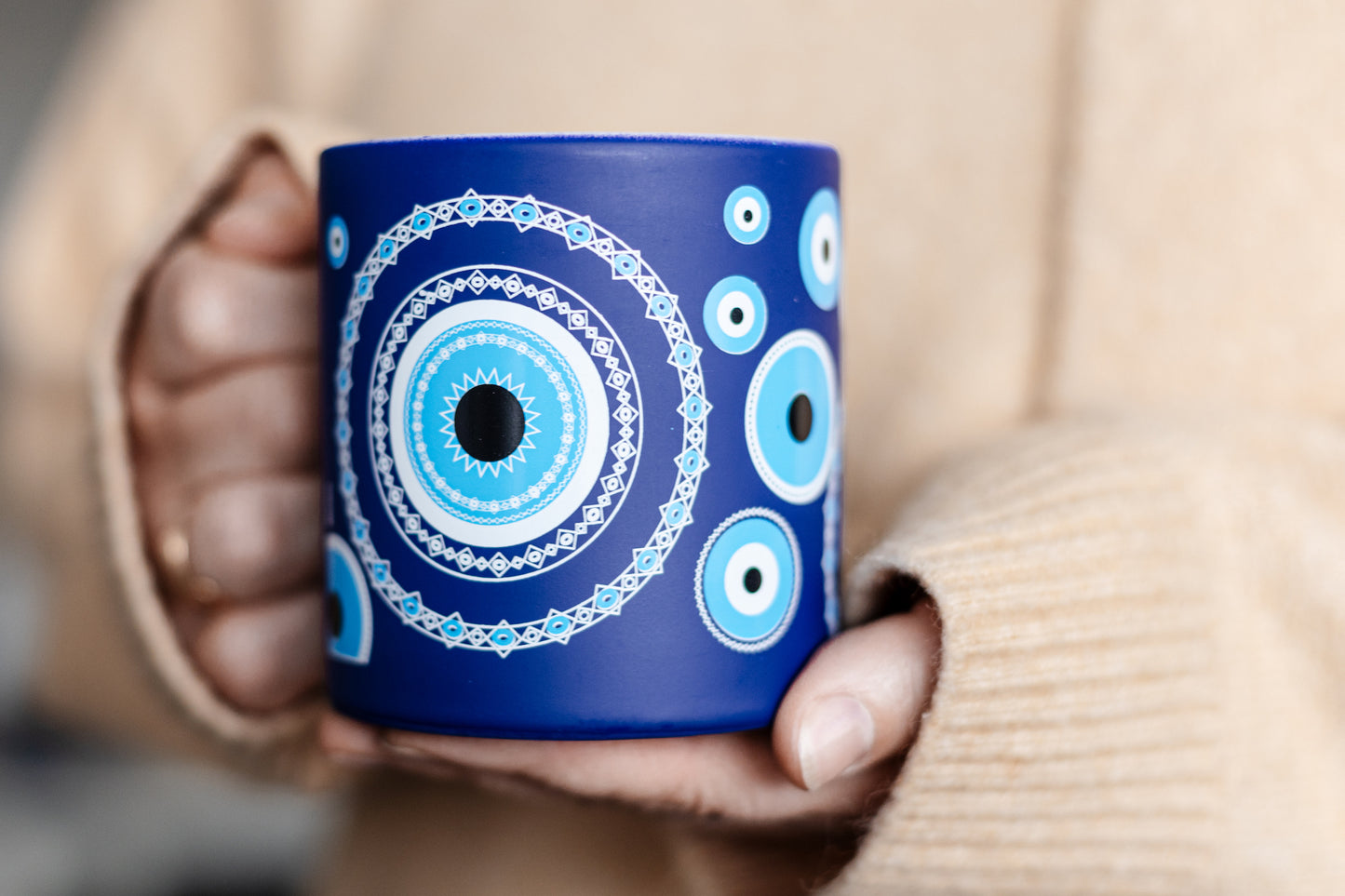 Ceramic Evil Eye Mug Blue