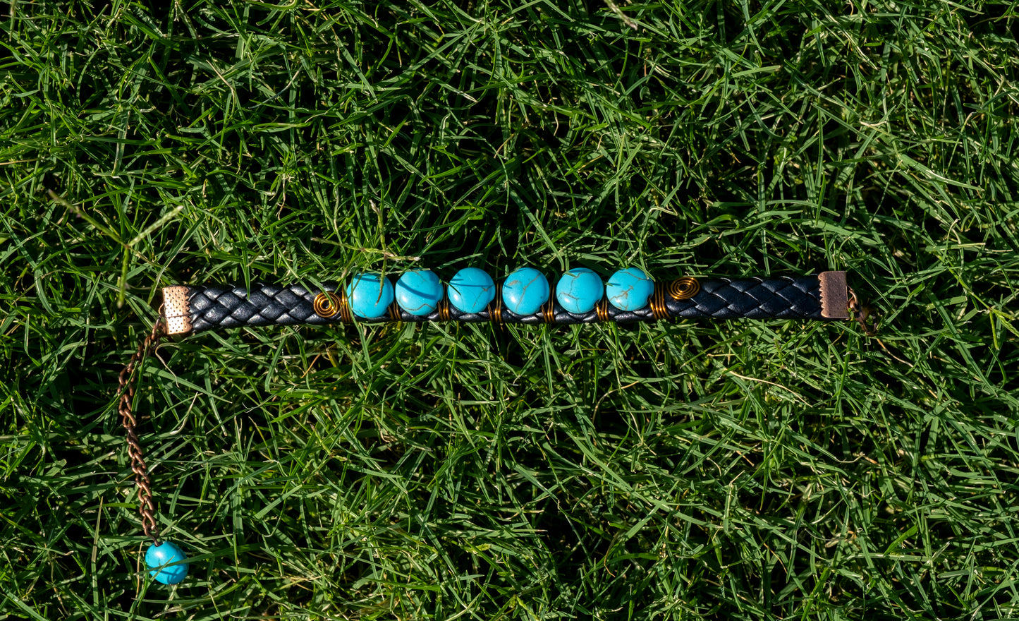Handmade Glass Beads Blue Bracelet