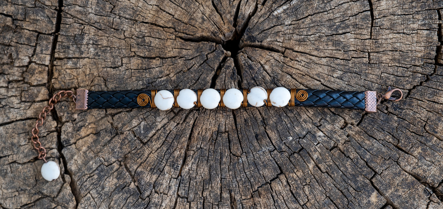 Handmade Glass Beads White Bracelet