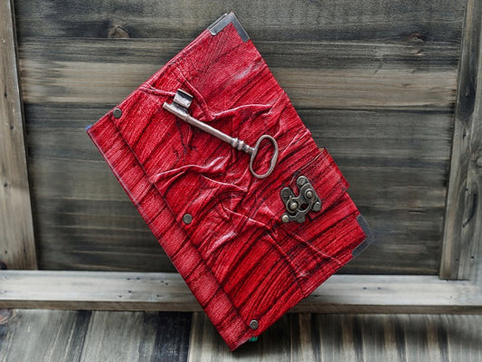 Handmade Leather Journal Belt Strap Key