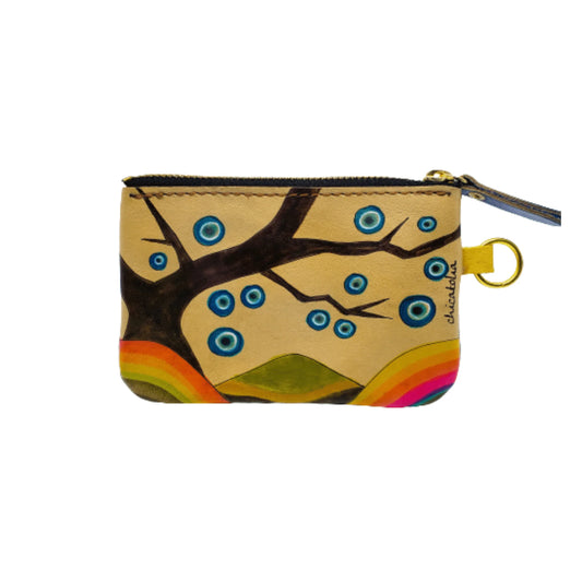 Lucky Tree Hand Painted Handmade Genuine Leather Wallet
