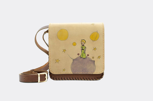 Hand-Painted Little Prince Leather Crossbody Hardcase